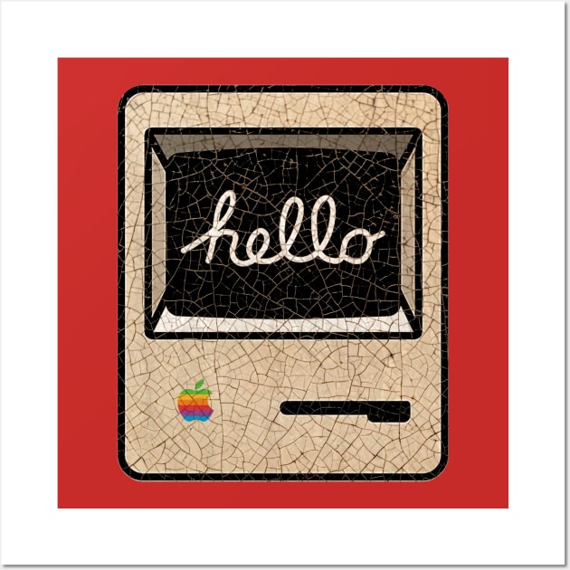 Vintage Computer Hello Mac 1984 Wall Art by Midcenturydave